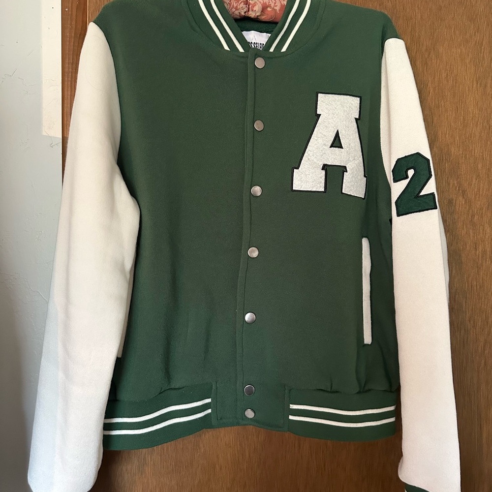 Green and White Varsity Jacket